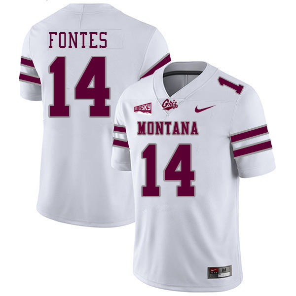 Aaron Fontes Montana Grizzlies Jersey,University Of Montana Grizzlies #14 Aaron Fontes Jersey-White